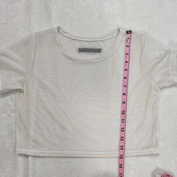 Alphalete White Mesh Shirt Size Small - Picture 6 of 8